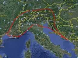 08/2021: Montpellier-Cannes-Verona-Dubrovnik-Brac